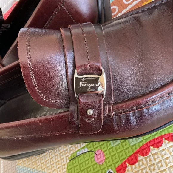 Salvatore Ferragamo Men's Brown Dress Shoes Size D 8.5